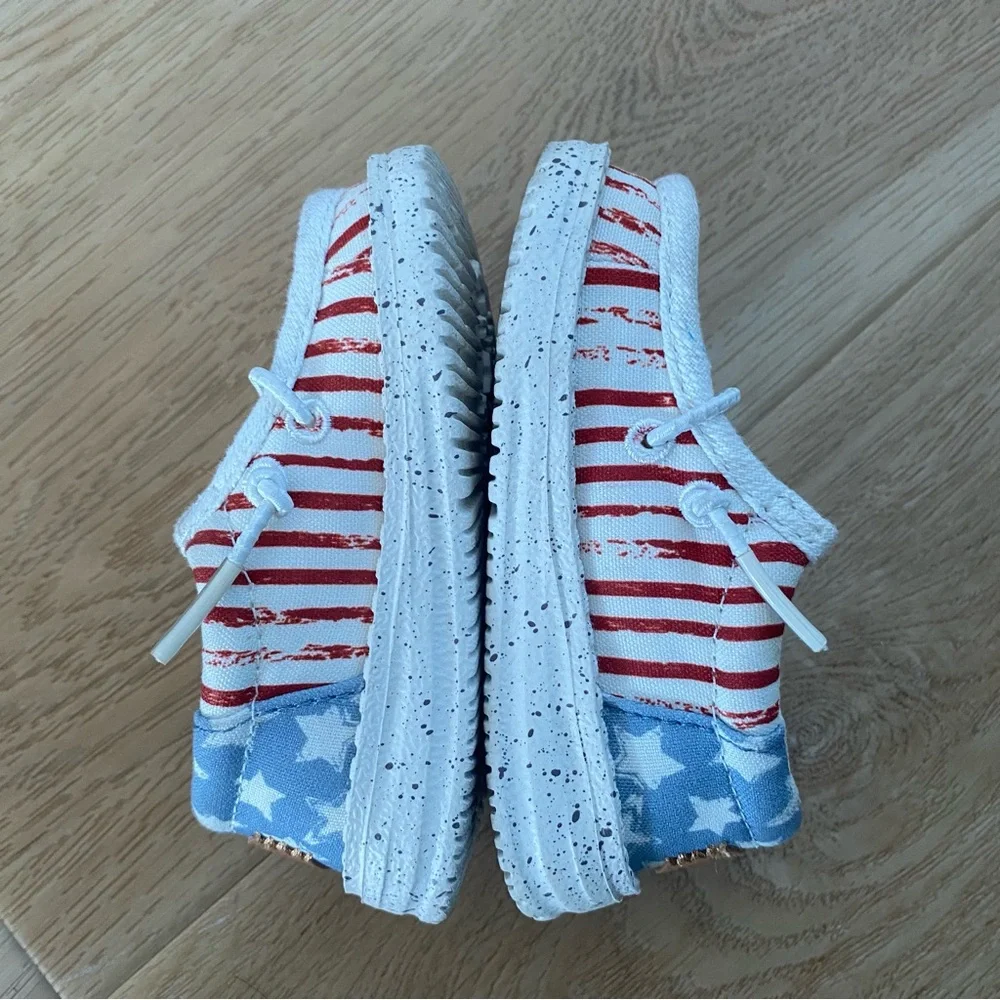 HEY DUDE Wally Funk Toddler Americana Stars Shoes